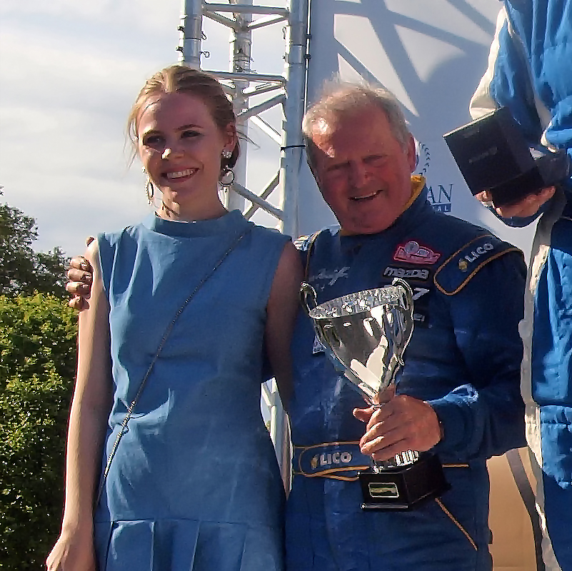 Preben K sigter helhjertet efter en podieplacering ved Classic Race Aarhus 2016
(Foto: Åge Keseler Kirketerp)